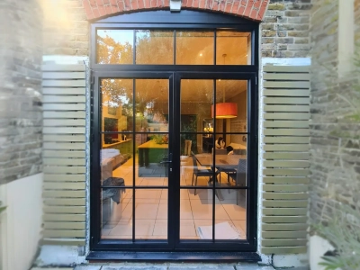 Heritage-Doors-Industrial-Style-French-Door-Black-Aluminium-Patio-Door-Durajoin-window-and-Doors